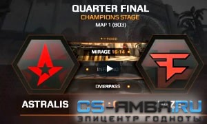 Команда Astralis выиграла у FaZe в 1/4 финала на FACEIT Major