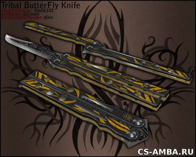 Tribal ButterFly On ImBrokeRU's Paincake Knife