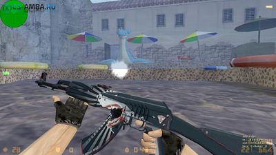 Модель AK-47 | Shark attack - для CS 1.6