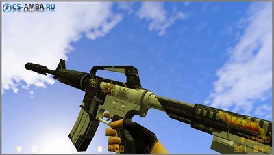 M4A1-S для CS 1.6 - С наклейками!