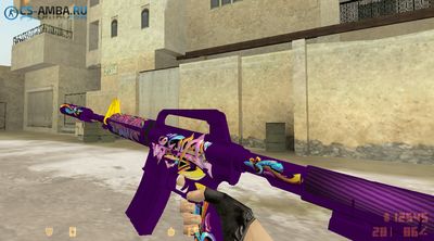 Модель оружия «M4A1-S | Violet grafity» для [CS 1.6]