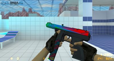 Модель оружия Tec-9 | Rainbow [HD] для CS 1.6