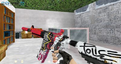 Модель M4A4 | Wild style в HD Качестве для CS 1.6