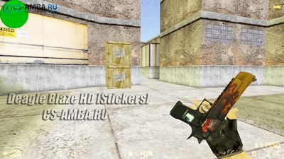 Огненный [Deagle] с наклейками для Кс 1.6