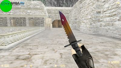 Модель ножа M9 Bayonet «Градиент — Fade» для CS 1.6