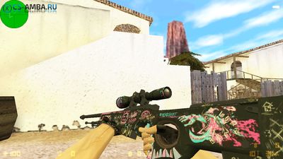 Модель оружия AWP «Fever Dream» HD для CS 1.6