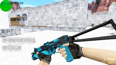 PP-Bizon «Blue Streak» из cs:go для cs 1.6