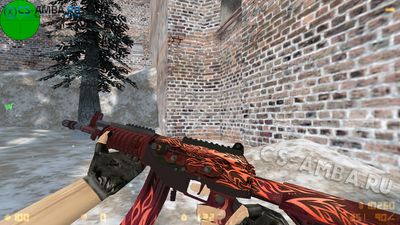 Модель HD Galil AR «Scorching Dragon» с анимацией для CS 1.6