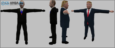 Модели игроков «Путин & Трамп» для CS 1.6