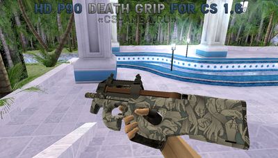 Модель HD Р90 «Death Grip» с осмотром для CS 1.6