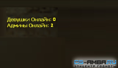 Инфо-плагин Hud Info 2.1 (Девушки онлайн) для Кс 1.6