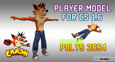 3d модель Crash Bandicoot | Крэш для Counter-strike 1.6